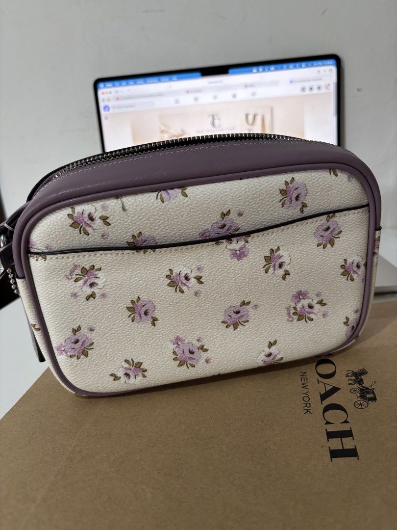 COACH Mini Jamie Camera Bag Purple Flowers (Category: Cross-body Bags) located in Baguio. Submitted by thecuratedcartbymj (Listing ID 1468235429, Image 3). Description: .