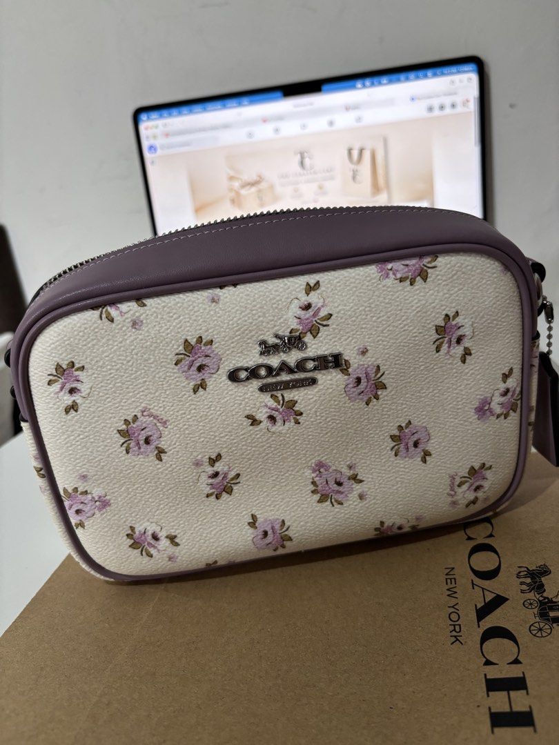 COACH Mini Jamie Camera Bag Purple Flowers (Category: Cross-body Bags) located in Baguio. Submitted by thecuratedcartbymj (Listing ID 1468235429, Image 2). Description: .