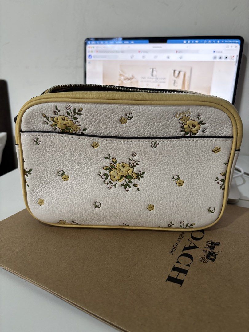 COACH Mini Jamie Camera Bag Yellow Flowers (Category: Cross-body Bags) located in Baguio. Submitted by thecuratedcartbymj (Listing ID 1468246874, Image 3). Description: .