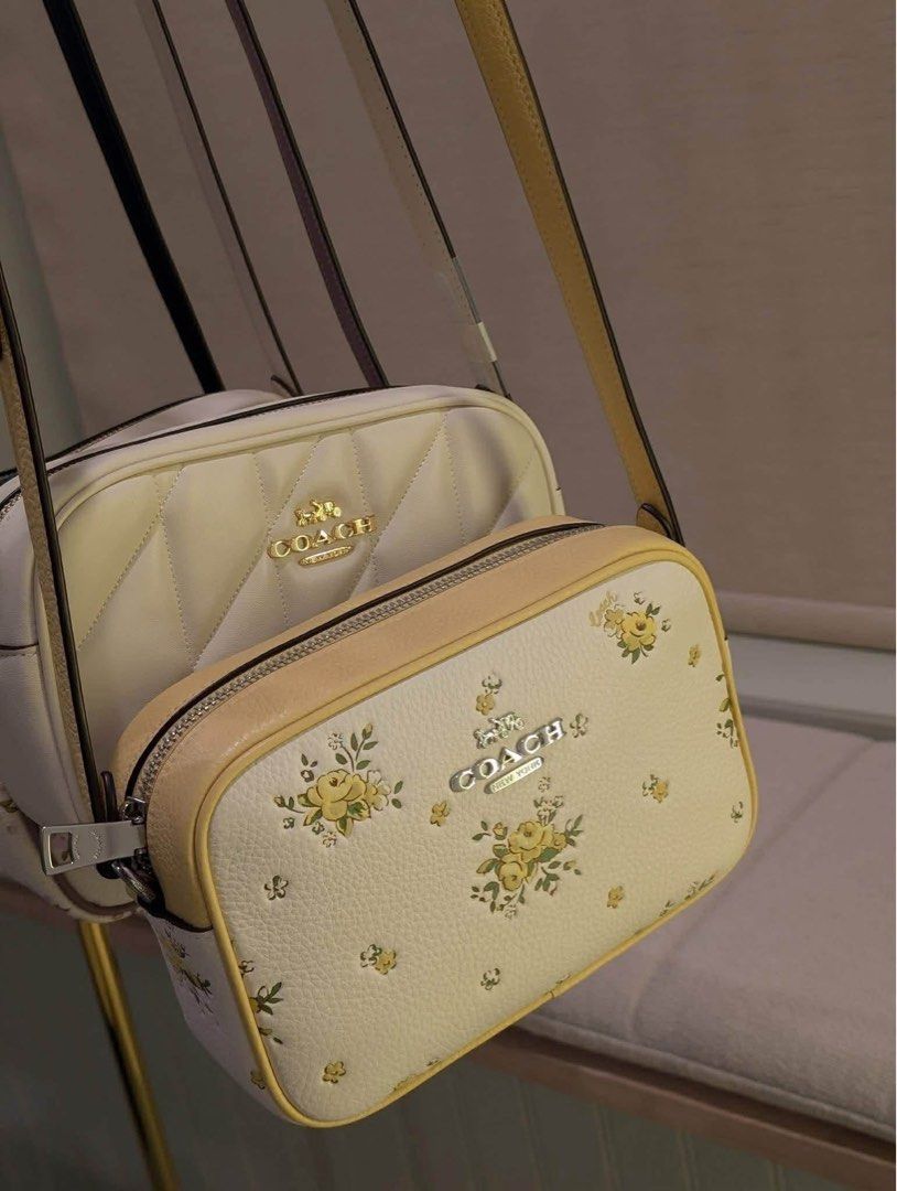 COACH Mini Jamie Camera Bag Yellow Flowers (Category: Cross-body Bags) located in Baguio. Submitted by thecuratedcartbymj (Listing ID 1468246874, Image 1). Description: .