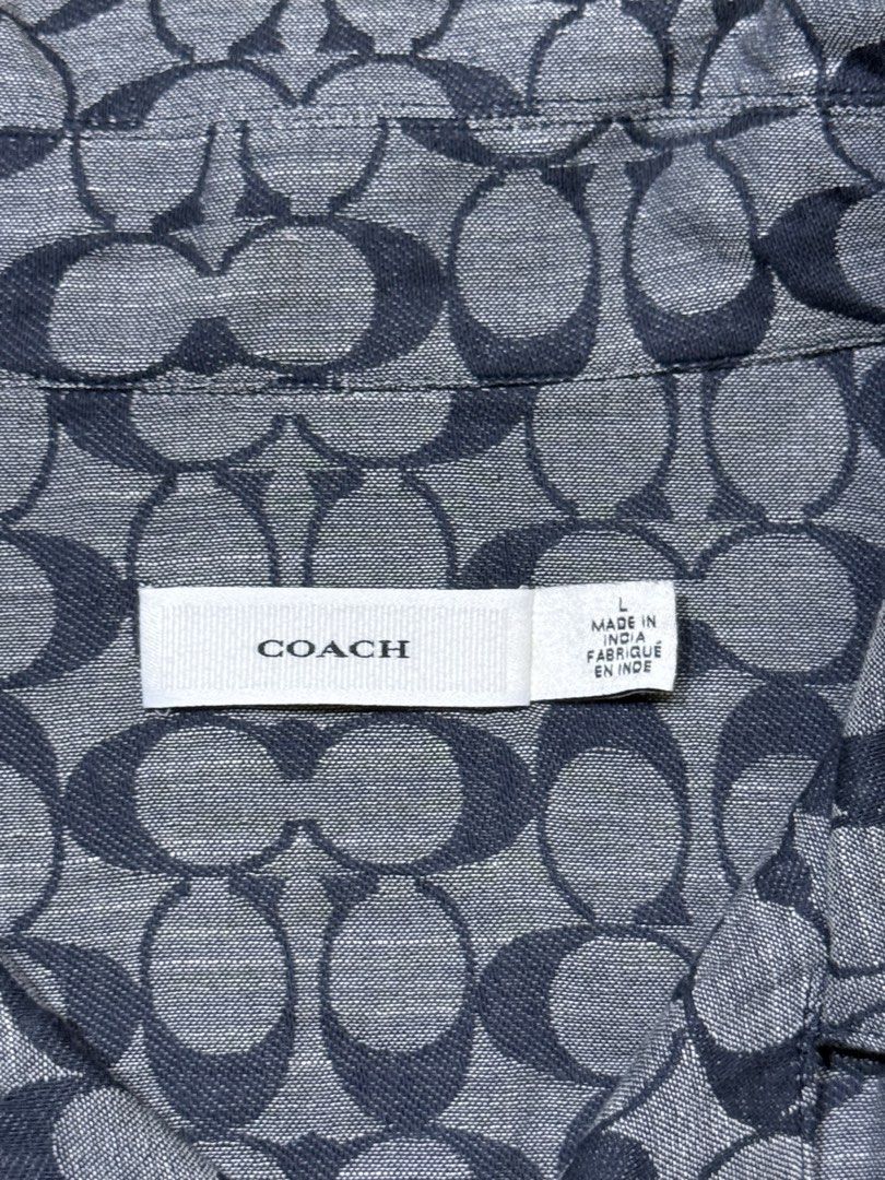 Coach monogram polo (Category: Tshirts & Polo Shirts ) located in Quezon City. Submitted by dailyfits08 (Listing ID 1468105949, Image 3). Description: Coach polo Size large 24.5x27.5 Excellent.