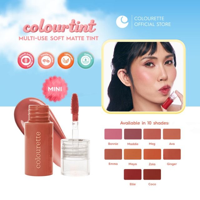 Colourette Colourtint Multi-use Soft Matte Tint (Category: Makeup) located in Caloocan City. Submitted by kikayqueenph (Listing ID 1468078304, Image 2). Description: Colourette Colourtint Multi-use Soft Matte Tint — multi-use soft matte tint for lips, cheeks and lids. Authentic, handpicked. 💕 Message me to order!.