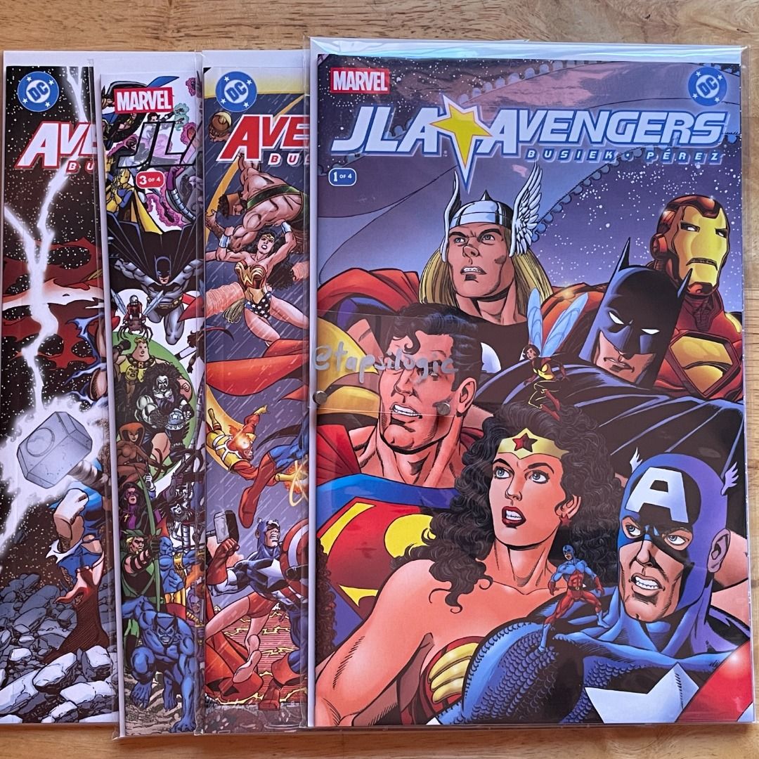 COMPLETE SET: JLA / AVENGERS #1 TO 4 FACSIMILE EDITION (Category: Comics & Manga) located in Imus. Submitted by tapsilogic (Listing ID 1468070424, Image 1). Description: *** Apparently, Carousell tags sellers as "not responsive" when they don't pay to boost their listings. Rest assured that I do respond to all inquiries within the day *** "Is this available?" and many other questions answered in the FAQs —> https://bit.ly/3nCtiXr COMPLETE SET: JL