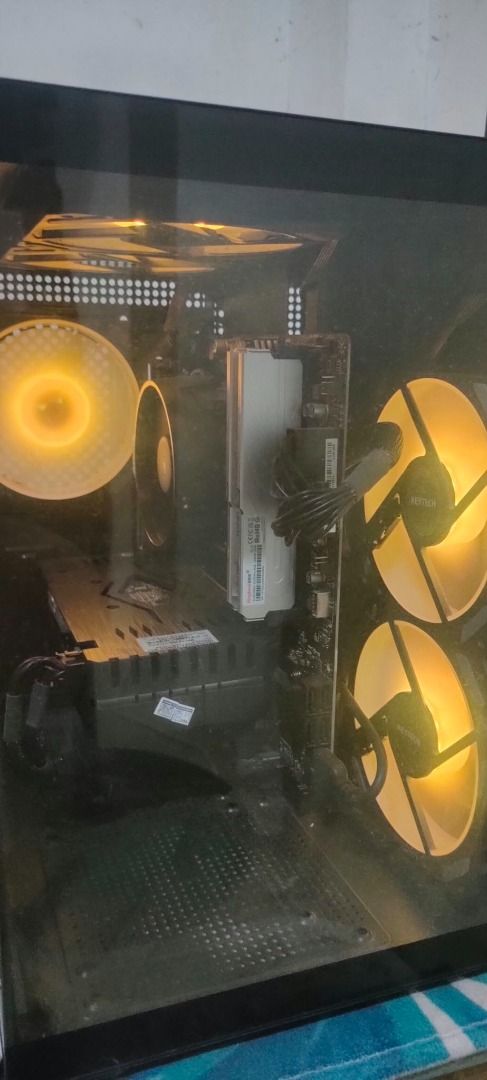 GAMING COMPUTER (SET) (Category: Desktops) located in Caloocan City. Submitted by ivanfactor (Listing ID 1468256198, Image 1). Description: Processor: RYZEN 5 5600 6 CORE 12 THREADS Motherboard: MSI B550M PRO VDH WIFI Graphics Card: RX6600 8GB GEER6 Memory: 16GB RAM DDR4 2X8 W/HEATSINK Storage 1 SSD: 512GB NVME STORAGE Storage 2 HDD: FOR UPGRADE Chassis/Case: CUVE CASE GLASS W/ LCD DIGITAL Power Supply: CORSAIR CX550WATTS 80+ BRONZE FREE: TAMAGO 