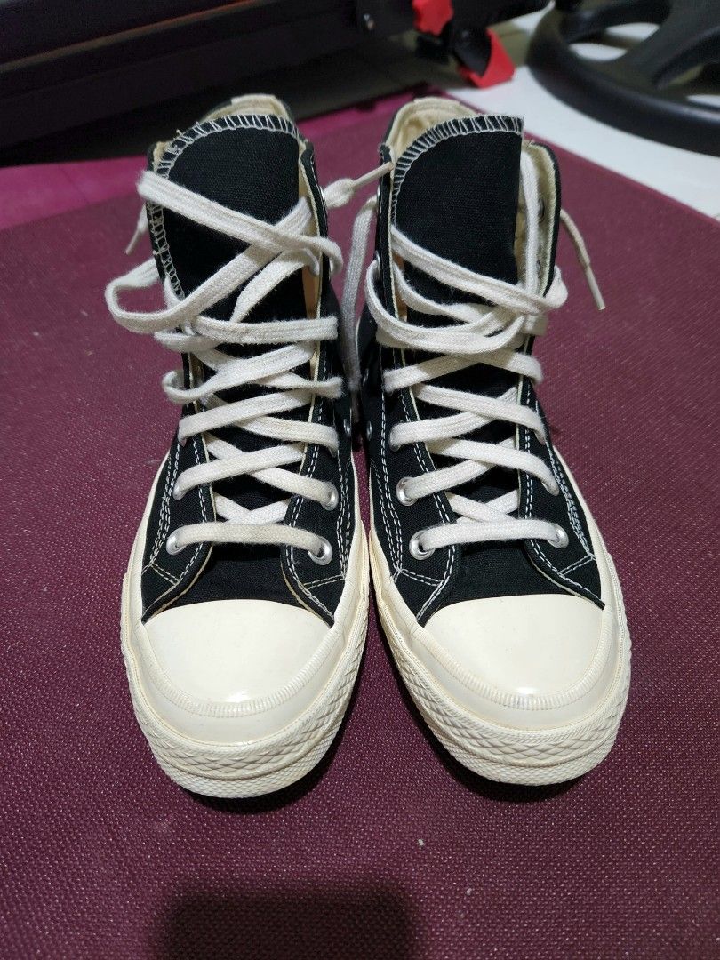 Converse x Comme des Garcons PLAY Chuck 70 High Top (Category: Sneakers) located in Cebu City. Submitted by alexandriasneaker.cebu (Listing ID 1468229776, Image 3). Description: CDG play sz 7 us womens as new condition authentic no box no flaws .