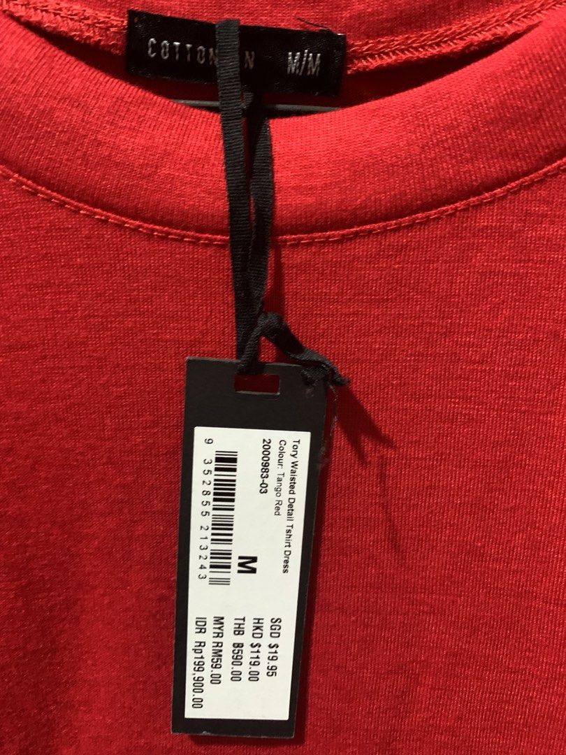 Cotton on dress (Category: Dresses) located in General Trias. Submitted by vpshoppe (Listing ID 1468222029, Image 3). Description: Cotton on dress color:red with price tag size:medium length:36inches waist:16inches stretchable brandnew for sure buyer only.