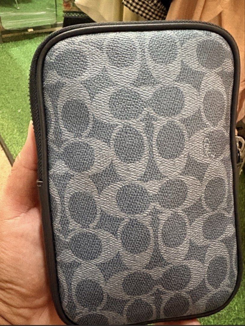 Coach Aden Crossbody bag (Category: Cross-body Bags) located in Manila. Submitted by josh2295 (Listing ID 1468279717, Image 2). Description: This Coach Aden Crossbody Bag in Signature Canvas (Style CW364) is a compact, vertical sling/phone bag designed for sleek everyday utility..