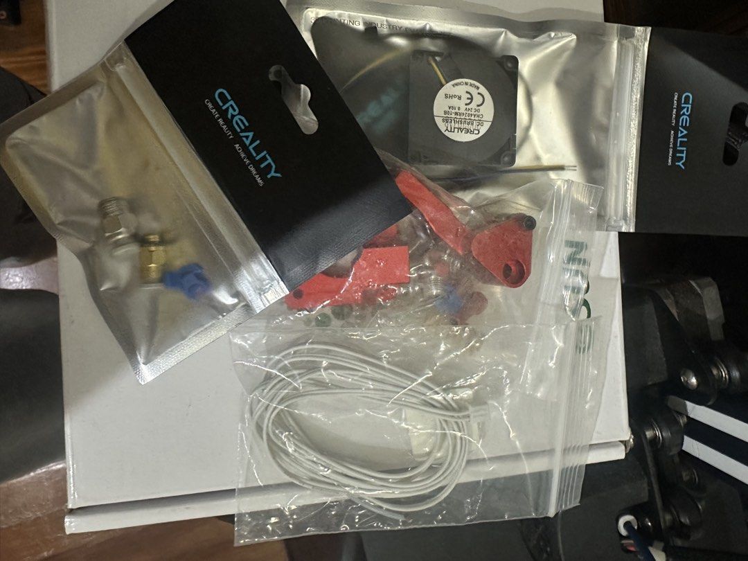 Creality Ender 3D Printer with eSUN Filament Spools (Category: Printers, Scanners & Copiers) located in Paranaque City. Submitted by ettoree (Listing ID 1468192316, Image 2). Description: Creality Ender 3 3D Printer Upgrades - Glass bed - Upgraded hot end (BRAND NEW JUST REPLACED) - Upgraded feeder Freebies - SD Card - 4 spools of filament (navy blue, yellow, light blue, red) - tips - replacement thermosistor - hot end (used) - brand new replacem
