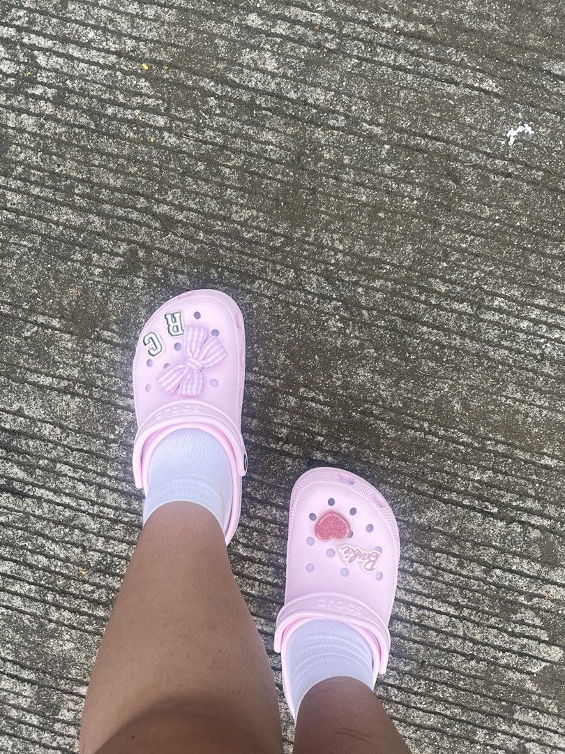 Crocs Pink Milk US 8 (Category: Slippers and slides) located in Quezon City. Submitted by azarels (Listing ID 1468184809, Image 3). Description: JIBBITZ NOT INCLUDED PO Size: W8 Authentic Crocs I don’t need it anymore + local sf 📍QC.