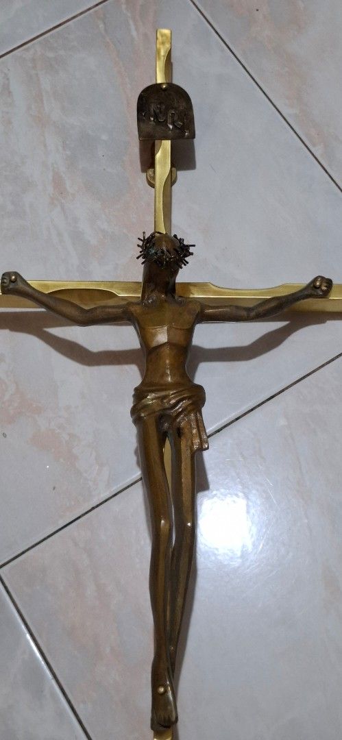 Crucifix eduardo castrillo (Category: Art & Prints) located in Manila. Submitted by art2art (Listing ID 1468096896, Image 1). Description: eduardo castrillo 33 x 19 in pure brass solid 2005 w/coa.