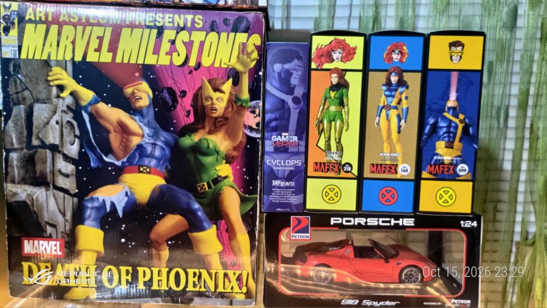 SHF Cyclops and MAFEX Phoenix (Category: Figurines & Statues) located in Taguig. Submitted by ianuydc (Listing ID 1468251409, Image 3). Description: PTPA PLS READ TO SAVE US TIME!!! BASA BASA PO! FOR SALE: Prio to sell as set *Mafex Phoenix and Shf Cyclops are all first owned by me. Unboxed last month only. Posed and displayed straight to cab. Shf Cyclops have already torso joint extension installed. Minty figs. mafex stands still sealed. All fig