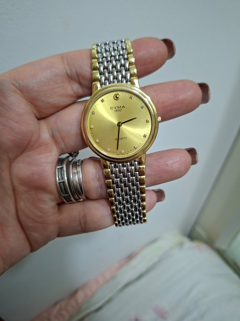 CYMA VINTAGE WATCH (no battery) (Category: Luxury Watches) located in Binan City. Submitted by chloedvoutletshoppe (Listing ID 1468090428, Image 1). Description: ✔️ All items are 100% authentic ✔️ Money-back guarantee for authenticity 💳 Mode of Payment (MOP): • GCash • Bank Transfer 📦 Shipping Fee (SF): • Via LBC / Lalamove • Shouldered by buyer 🚫 All sales are final • No return, no exchange • Exceptions apply only for items with proven damage