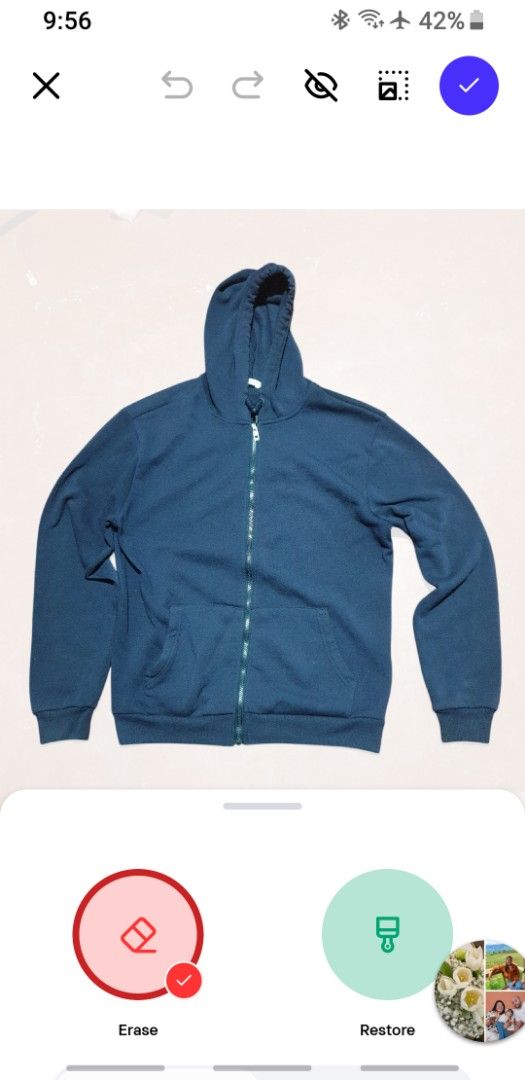 Dark teal pullover hoodie with front pocket (Category: Coats, Jackets and Outerwear) located in Manila. Submitted by royalbear_94fa3c (Listing ID 1468260382, Image 2). Description: - Color: Dark Teal - Fit: Standard fit, comfortable everyday sweatshirt - Features: Adjustable matching drawstrings and a handy front kangaroo pocket - Details: Long sleeves with ribbed cuffs and hem to hold its shape - Style: Casual and easy to style for daily wear.