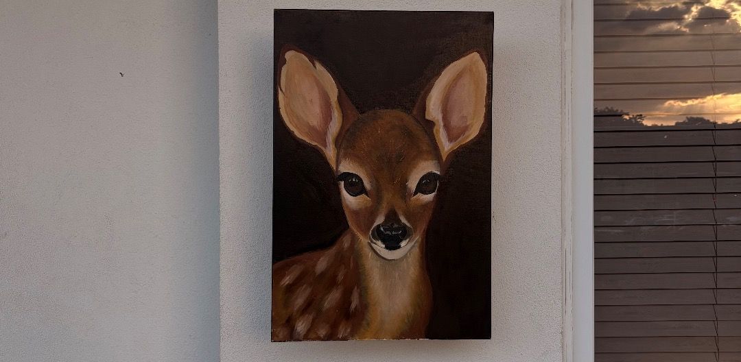Deer Handpainf (Category: Art & Prints) located in Caloocan City. Submitted by fiercedolphin_ee095e (Listing ID 1468197629, Image 2). Description: “You in His dreams” Mnl, Oct 2026 Oil in Canvas 20 x 30 Inches Painted by Aya Ureta.