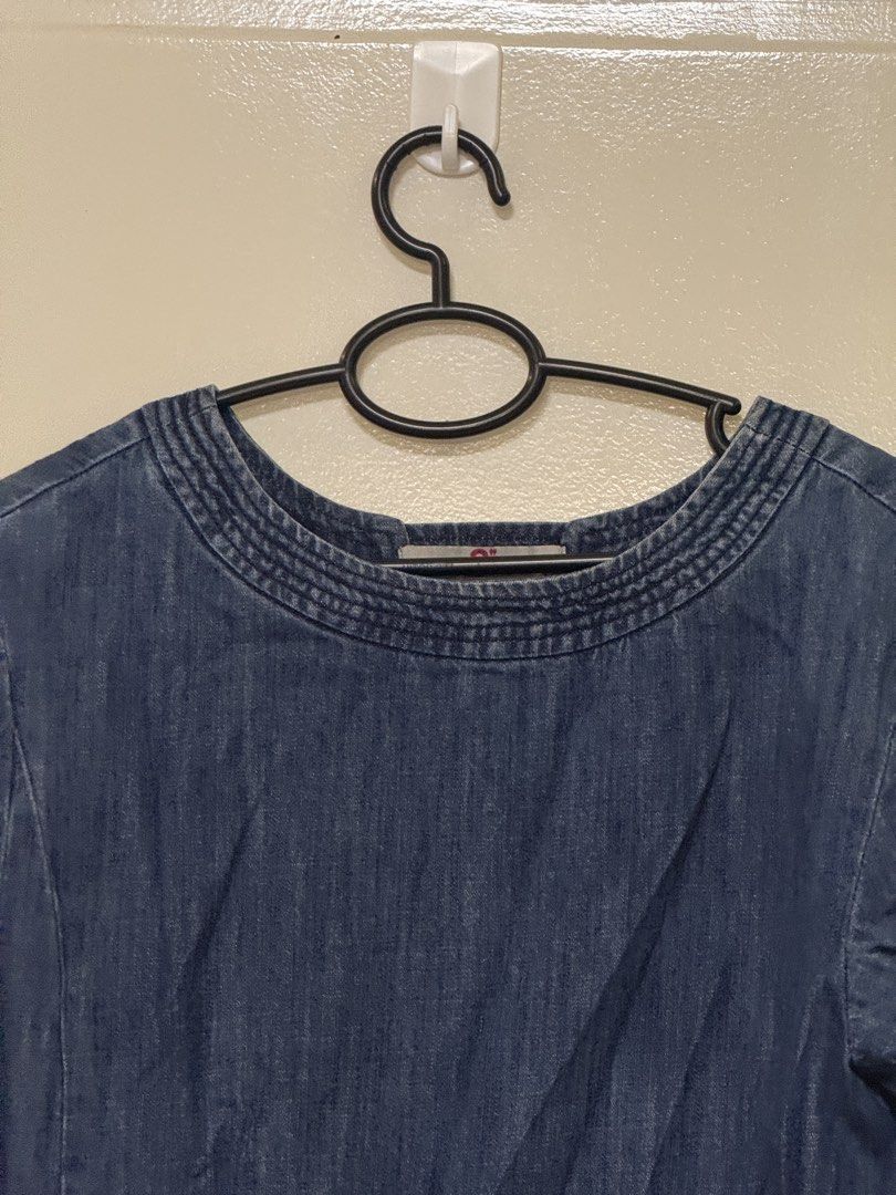 Denim Dress Side tie Size M (Category: Dresses) located in Marikina City. Submitted by punch.studioph (Listing ID 1468104515, Image 3). Description: Size M Denim Dress.