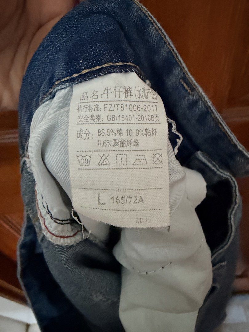 Denim Jeans (Category: Jeans) located in Manila. Submitted by aicalicious (Listing ID 1468100161, Image 3). Description: Denim Jeans Pre Loved Size: L Waist - 31 inch Length - 39 inch Opening - 19 inch Hip - 41 inch .