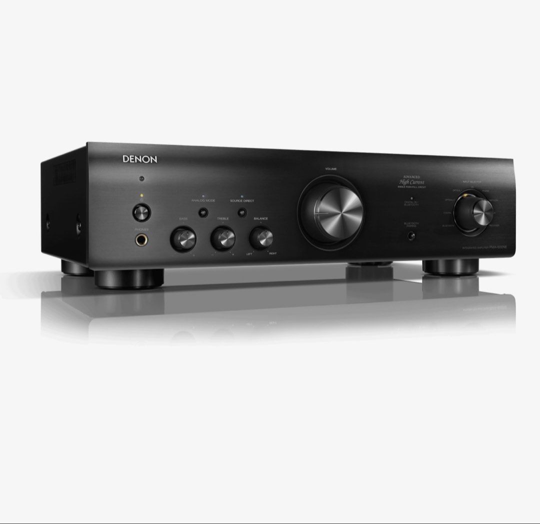 Denon amplifier (Category: Soundbars, Speakers & Amplifiers) located in Makati City. Submitted by fardis (Listing ID 1468059977, Image 1). Description: Denon PMA-600NE Featuring Bluetooth streaming, digital inputs and a built-in phono equalizer, the Denon PMA-600NE integrated amplifier sets new heights in audio performance and connectivity for the aspiring music enthusiast. Stereo amplifier 45W per channel (8 ohms) Advanced circuitry Bluetooth Di