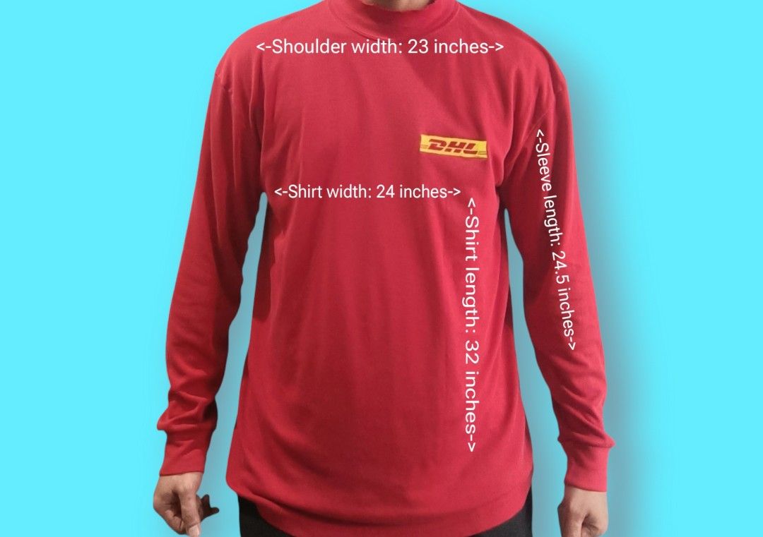 D.H.L Mens Red Sweatshirt (Category: Coats, Jackets and Outerwear) located in Bacoor. Submitted by nineties_kid (Listing ID 1468167716, Image 1). Description: <===• D.H.L Mens Red Sweatshirt Cintas Clothing Tag (Clothing Company that makes Carhartt Workwear) Color: Red Size: Large Shoulder width: 23 inches Sleeve length: 24.5 inches Shirt width: 24 inches Shirt length: 32 inches Issue: Stitch issue in neck ___________________________ ▶LBC Cash on