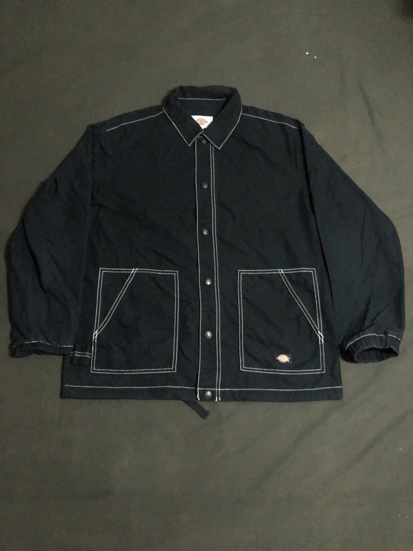 Dickies Oxford Coach Jacket Black (Category: Coats, Jackets and Outerwear) located in Tarlac. Submitted by geegeegoods (Listing ID 1468260453, Image 1). Description: Dickies Oxford Coach Jacket Black (DK009404BLK1) Size: Large Dimes: 23.5x29 Color Rate: 9.5/10 Condition: VeryGood No issues.