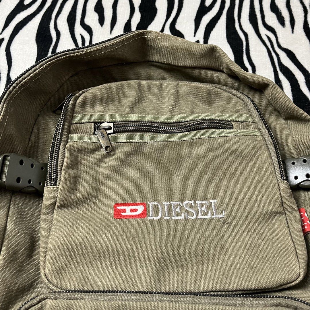 Diesel canvas gorpcore multi pocket (Category: Backpacks) located in Manila. Submitted by royaldripmanila (Listing ID 1468235276, Image 2). Description: Good condition W16 L19.5.