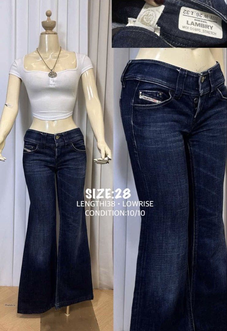 DIESEL y2k vintage (Category: Jeans) located in Davao. Submitted by jedee31 (Listing ID 1468208709, Image 1). Description: Sizes and length indicated .