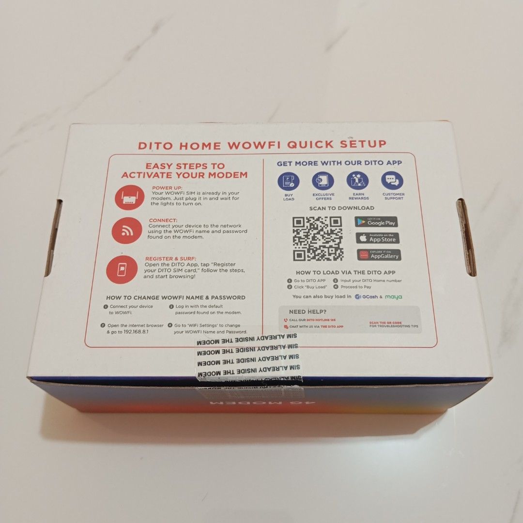 DITO Home Wifi (Category: Electrical, Adaptors & Sockets) located in Quezon City. Submitted by lorenzo_yu (Listing ID 1468256653, Image 2). Description: .