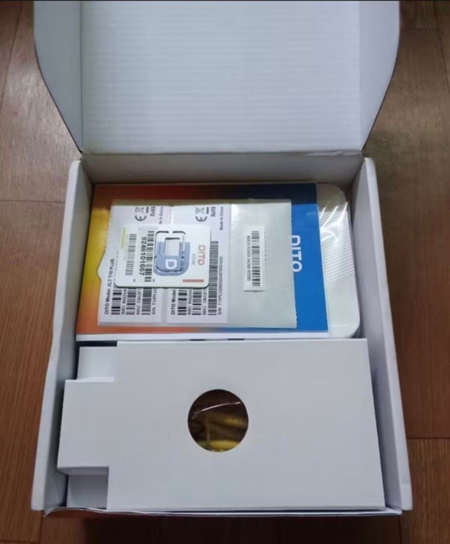 Dito prepaid WiFi (Category: Networking) located in Manila. Submitted by chikachi (Listing ID 1468179176, Image 1). Description: Dito Prepaid WiFi complete package with brand new dito sim 25GB with wowofi 43gb valid until 10/17/26 4 antenna model usb c charger pick up or meet up: tandang Sora area visayas ave trinoma sm north fix price.
