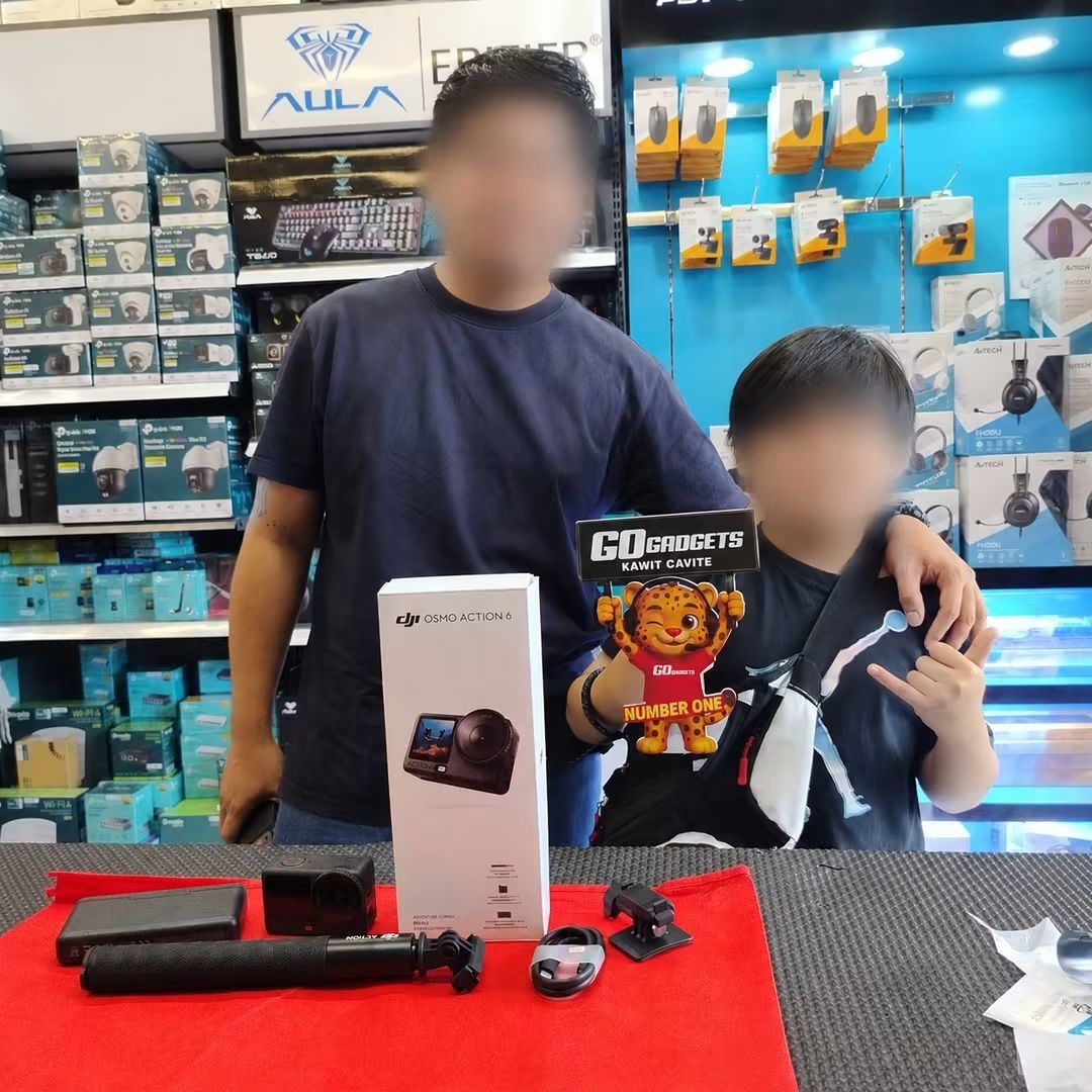 DJI Osmo Action 6 (Adventure Combo)! (Category: Cameras) located in Caloocan City. Submitted by kentsalvador31 (Listing ID 1468133744, Image 3). Description: Subok at pinagkakatiwalaan! 📸💯 Isa na namang happy customer at si bagets ang nag-uwi ng DJI Osmo Action 6 (Adventure Combo)! Complete accessories and extra batteries—ready na agad para sa next vlogs at family trips! 🚀✨ Legit, original, at subok na subok! Get yours now at Go Gadgets - Kawi