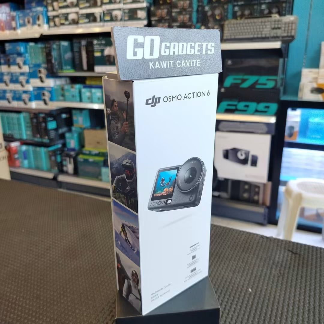 DJI Osmo Action 6 (Adventure Combo)! (Category: Cameras) located in Caloocan City. Submitted by kentsalvador31 (Listing ID 1468133744, Image 1). Description: Subok at pinagkakatiwalaan! 📸💯 Isa na namang happy customer at si bagets ang nag-uwi ng DJI Osmo Action 6 (Adventure Combo)! Complete accessories and extra batteries—ready na agad para sa next vlogs at family trips! 🚀✨ Legit, original, at subok na subok! Get yours now at Go Gadgets - Kawi