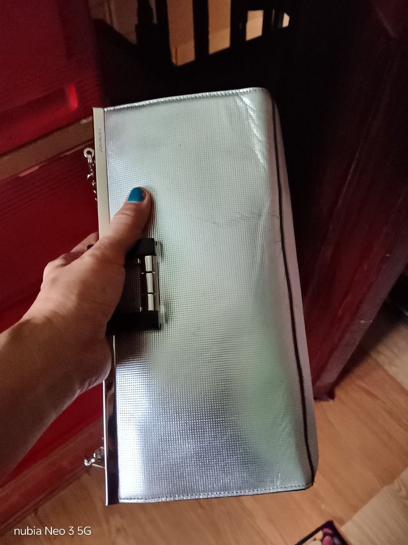 Double M (Category: Clutches) located in Trece Martires City. Submitted by sulit_buys (Listing ID 1468144805, Image 3). Description: Double M clutch/ kili/ party bag In silver hardware no tarnish .