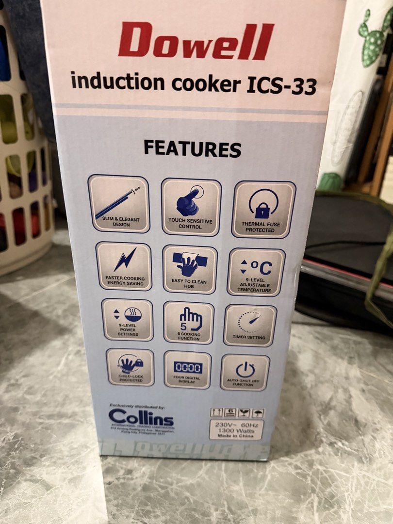 Dowell Induction Cooker ICS-33 (Category: Cookers) located in Caloocan City. Submitted by rsdee (Listing ID 1468281220, Image 2). Description: BRANDNEW SRP PRICE ₱3,499 Pero bibigay ko nalang po sa price na 2,500 Rfs: Need Cash Location: North Caloocan.