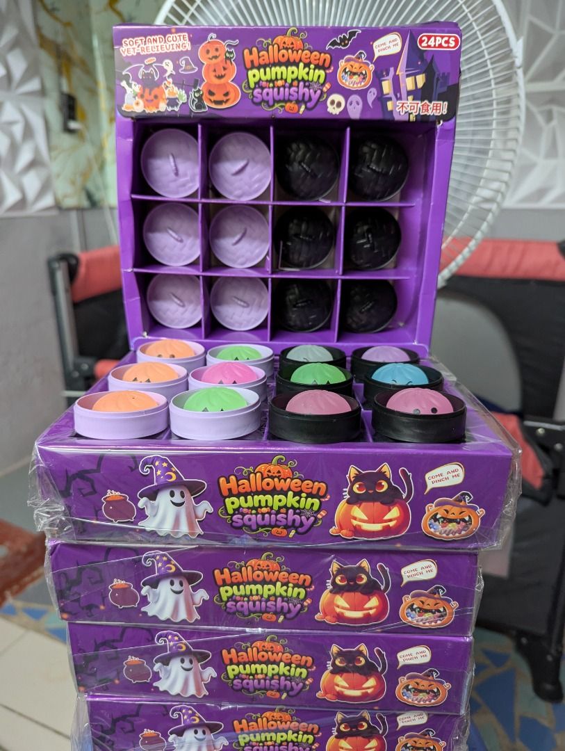 DUMPLING SQUISHY AND HALLOWEEN PUMPKIN SQUISHY (Category: Plushies & Soft Toys) located in Manila. Submitted by marthney (Listing ID 1468228730, Image 3). Description: LF RESELLER NG SQUISHY FS DUMPLING SQUISHY PER BOX 5.5CM 12PCS PER BOX - 450 ONLY FS THUMB SIZE HALLOWEEN PUMPKIN SQUISHY 1INCH 24PCS PER BOX - 300 ONLY.