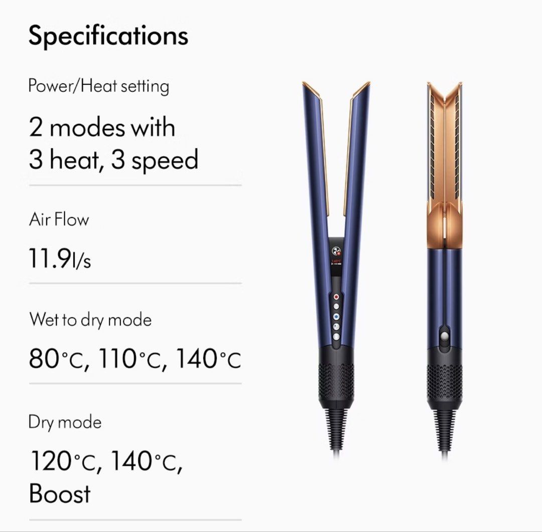 Dyson Air Straight (Category: Hair) located in Cavite. Submitted by art_declutter (Listing ID 1468164130, Image 3). Description: Used twice lang siguro. Naka stock nalang! buy nyo na. No box na (naitapon ko na) Can send actual video and pics! :).