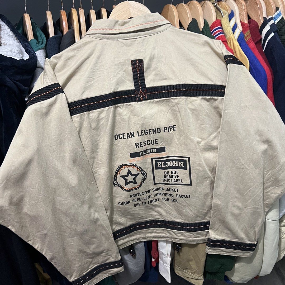 Eljohn bomber jacket (Category: Coats, Jackets and Outerwear) located in Baguio. Submitted by itsvintageclothing (Listing ID 1468156257, Image 1). Description: Length 24.5 Pit to pit 24.
