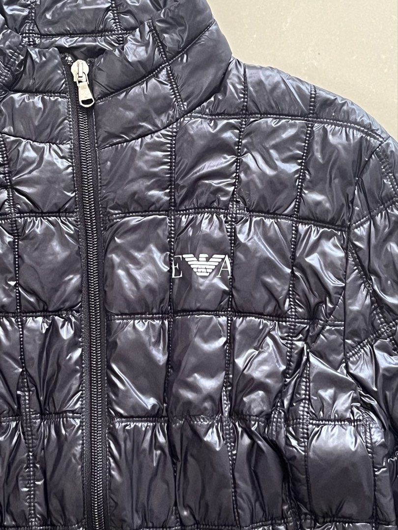 EMPORIO ARMANI BLACK PUFFER JACKET (Category: Coats, Jackets and Outerwear) located in Magarao. Submitted by chalkzone20 (Listing ID 1468225372, Image 3). Description: EMPORIO ARMANI BLACK PUFFER JACKET Size: Large on tag Condition: 9.5/10 Color rate: 9.5/10 Excellent condition Dimensions: 18 x 24 2,000+sf DISCLAIMER: We are not affiliated with, associated with, or officially connected to any of the brands posted. All registered trademarks and co