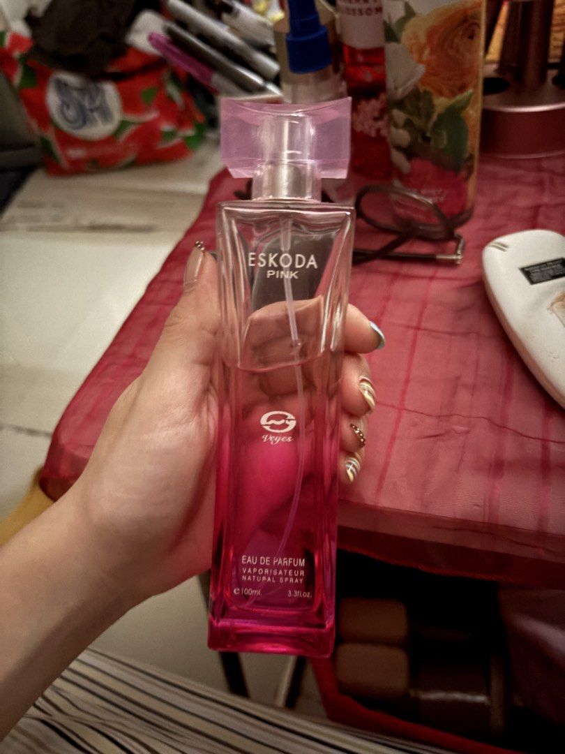 Eskoda Pink Perfume (Category: Fragrance & Deodorants) located in Paranaque City. Submitted by mj.oha (Listing ID 1468102749, Image 1). Description: 85% remaining.