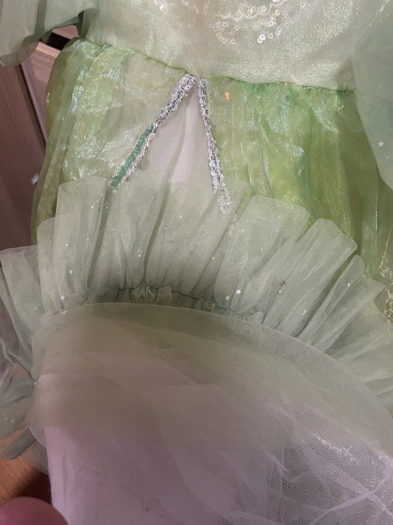 Fairy costume (Category: Babies & Kids Fashion) located in Pasay City. Submitted by m.scloset (Listing ID 1468281734, Image 2). Description: Fairy Costume Color Green 4 layered gown 3y to 4y old.