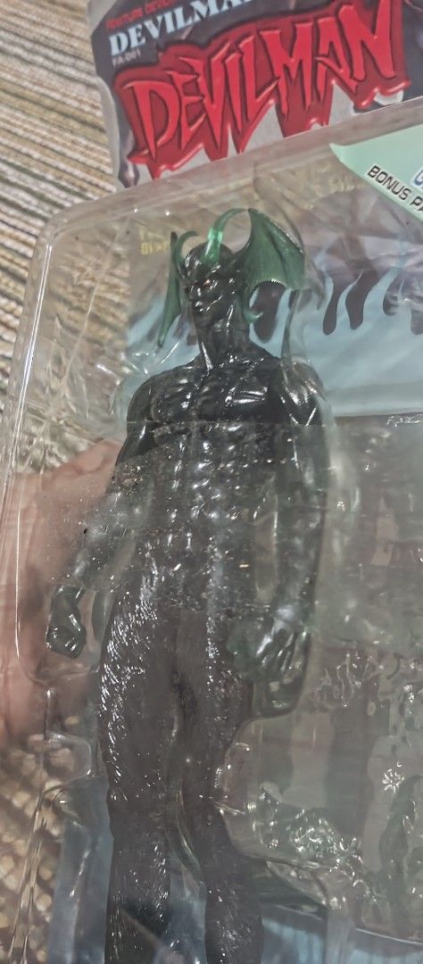 Fewture Devilman Action Figure FA-D01 (Category: Figurines & Statues) located in Victorias. Submitted by tobylacua26871 (Listing ID 1468115238, Image 1). Description: - Brand: Fewture - Model: FA-D01 (Classic Go Nagai character design) - Item: Devilman Action Figure - Condition: Brand new, original packaging intact, blister pack sealed - Bonus: Includes exclusive glow-in-the-dark bonus part for an extra figure - Perfect for anime and manga collec