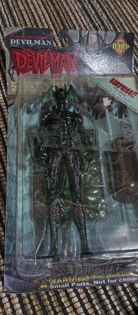Fewture Devilman Action Figure FA-D01 (Category: Figurines & Statues) located in Victorias. Submitted by tobylacua26871 (Listing ID 1468115238, Image 3). Description: - Brand: Fewture - Model: FA-D01 (Classic Go Nagai character design) - Item: Devilman Action Figure - Condition: Brand new, original packaging intact, blister pack sealed - Bonus: Includes exclusive glow-in-the-dark bonus part for an extra figure - Perfect for anime and manga collec