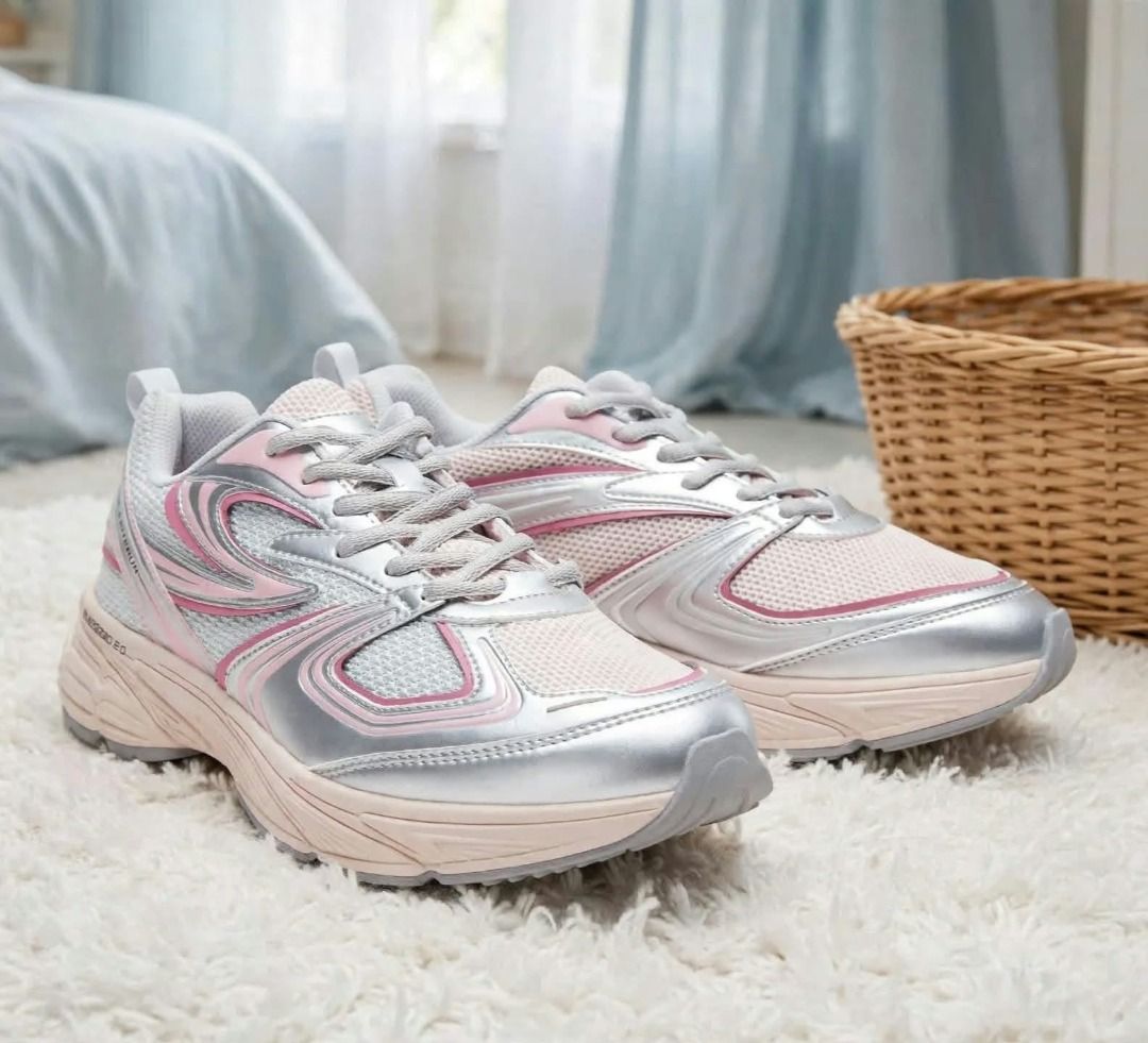 FILA. Interrun - Silver/Pink (Category: Shoe inserts) located in Rizal. Submitted by hiraya16 (Listing ID 1468080414, Image 1). Description: PRE ORDER 23CM to 28CM with half size DM us for inquiries. ✉️.