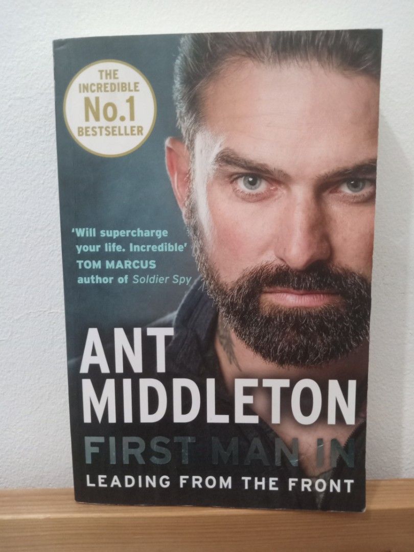 First Man In: Leading From the Front by Ant Middleton (Category: Storybooks) located in Bacolor. Submitted by appletun (Listing ID 1468179037, Image 1). Description: - Title: Autobiography by Ant Middleton - Author background: Former SBS operator and Chief Instructor on SAS Who Dares Wins - Themes: Mindset, leadership, and pushing past mental barriers - Format: Paperback edition - Condition: Clean copy overall - Perfect for: Fans of motivational 