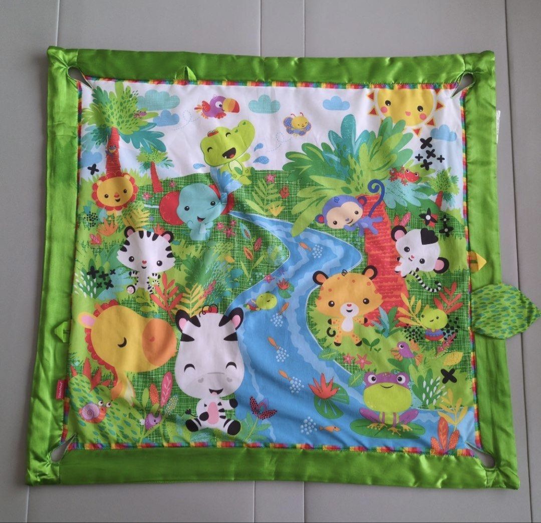 Fisher-Price Rainforest Playmat (Category: Infant Playtime) located in Muntinlupa City. Submitted by afs77 (Listing ID 1468096833, Image 2). Description: -still like new, used occasionally for my son’s first 2 months -no missing parts, toucan’s sounds working -RFS: baby is now 8months and has outgrown the playmat Location: Filinvest city, Alabang.