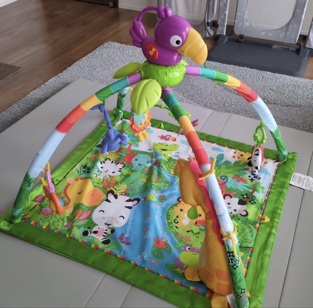 Fisher-Price Rainforest Playmat (Category: Infant Playtime) located in Muntinlupa City. Submitted by afs77 (Listing ID 1468096833, Image 1). Description: -still like new, used occasionally for my son’s first 2 months -no missing parts, toucan’s sounds working -RFS: baby is now 8months and has outgrown the playmat Location: Filinvest city, Alabang.