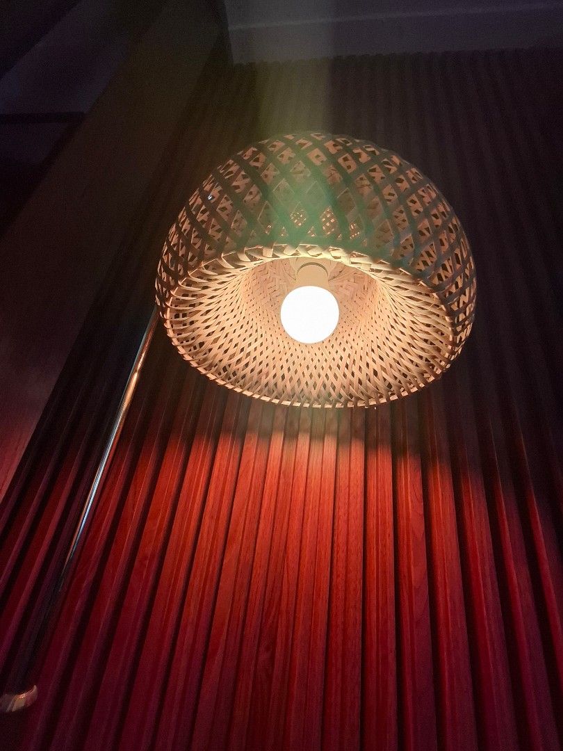 RATTAN FLOOR LAMP (Category: Lighting) located in Marikina City. Submitted by maderconsee (Listing ID 1468280810, Image 3). Description: Hindi nagagamit. no issue all goods pwedeng kabitan ng bulb na alexa compatible perfect sa sala and bedroom slightly nego.