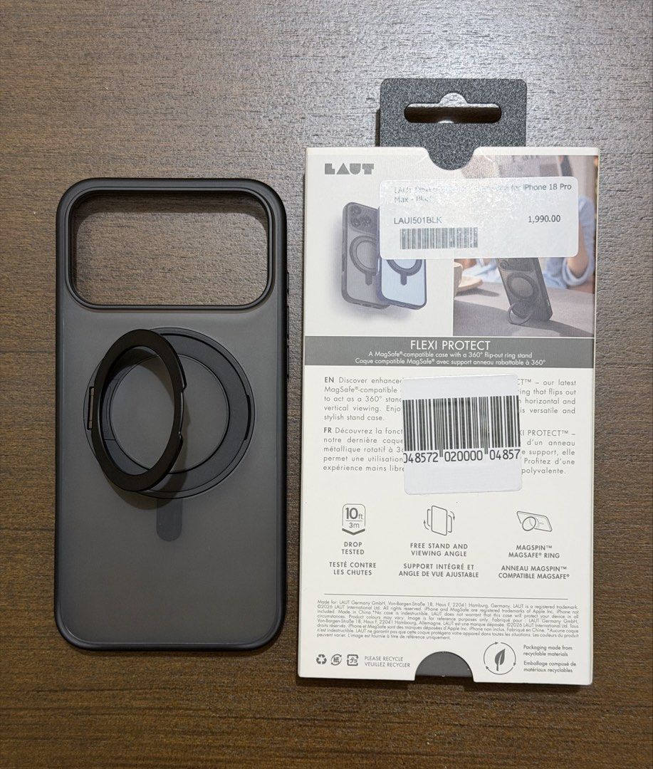 For sale Laut Case for iPhone 17/18 pro max (Category: Cases & Sleeves) located in Manila. Submitted by primonching (Listing ID 1468174819, Image 3). Description: For sale or swap sa ibang case. Laut flexi protect for 17/18 pro max. Brandnew condition used only for 1day. Original price 1990 from powermac. Selling price 1700 or swap sa ibang case. 9.9/10 condition bagong bago. Manila..