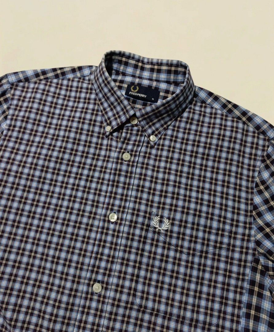 Fred Perry Plaid Button-Down Shirt Size M (Category: Tshirts & Polo Shirts ) located in Marikina City. Submitted by oldfits14 (Listing ID 1468232031, Image 3). Description: FRED PERRY POLO LONG SLEEVE BUTTON DOWN (Checkered) - 100% Legit/Authentic ▫️Color may vary due to lighting ▫️Dimes: 20 x 28 ▫️Color rate: 10/10 ▫️As New Condition ▫️No Issue ▫️Already washed .