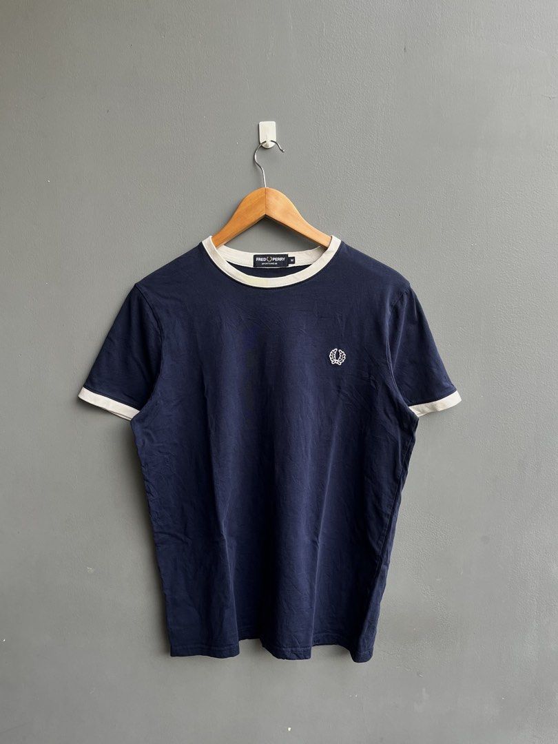 Fred Perry T-shirt (Category: Tshirts & Polo Shirts ) located in Balamban. Submitted by just_findss (Listing ID 1468199552, Image 1). Description: Fred Perry T-shirt Very Excellent Condition M on tag Dimes 21W / 26.5L Color Rate 9.8/10 NO ISSUE .