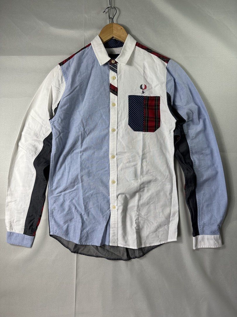 Fredperry x Izzue Multi Color Button Up Shirt (Category: Coats, Jackets and Outerwear) located in Cabanglasan. Submitted by thefashiongarage.co (Listing ID 1468081443, Image 2). Description: Title - Fredperry x Izzue Model/Name - Size on Tag - Small Conditiion - Excellent Condition with Small Stain - Washable Dimension (WxLxH) - 18.5x26 Inches Category- Formal/Casual Fitting - True to size Made in - China Material - Color - Multi Color Design - C