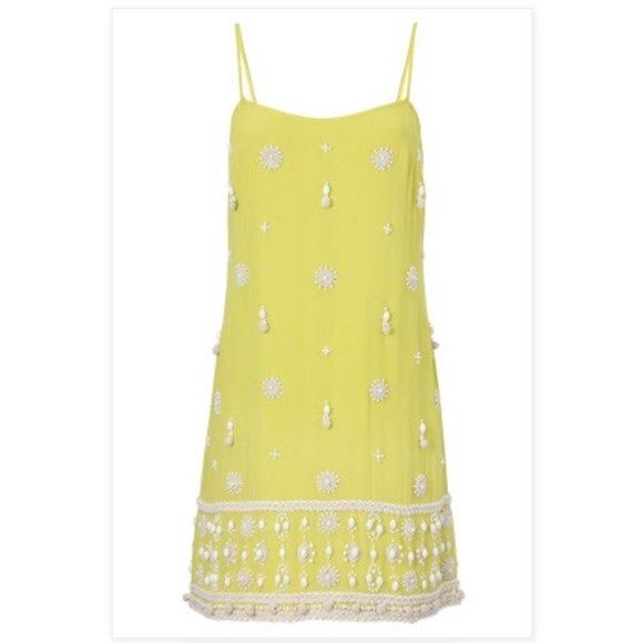 French Connection beaded mini dress size M (Category: Dresses) located in San Pablo. Submitted by iamtrina (Listing ID 1468238644, Image 2). Description: 32” length from top of strap 24” length from neckline down Flaw: tolerable 2 holes on the front but barrely noticeable because it’s only on the upper fabric, lining is the same color as the upper fabric Fits xs-S Bust up to 28” Waist up 26” Hips up to 32”.