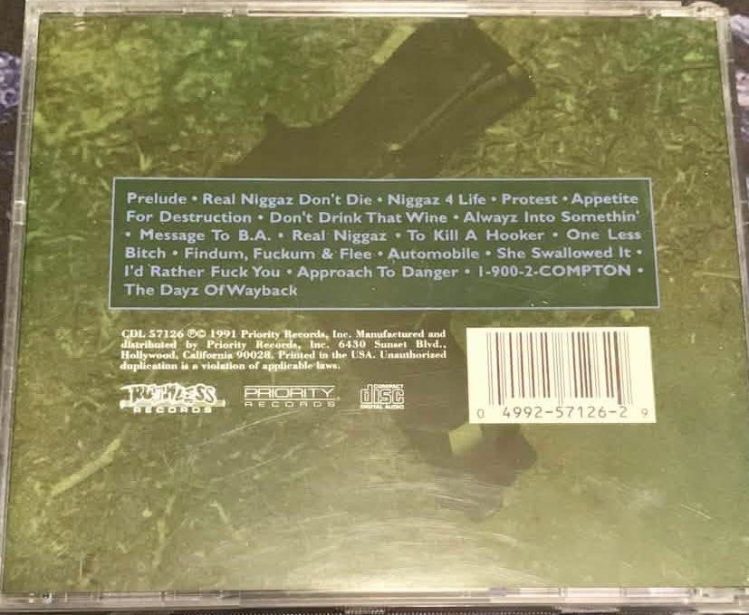 Fs N.W.A cd (Category: CDs & DVDs) located in Cebu City. Submitted by warm.aries13 (Listing ID 1468084660, Image 2). Description: NWA niggaz4life ₱600 nm US pressing Loc. Cebu City.